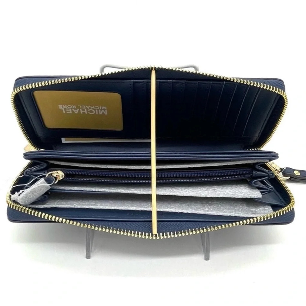 Michael Kors Large Continental Wallet Wristlet Navy Blue (NWT) - Picture 8 of 8